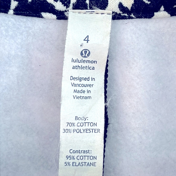 Lululemon Sz 4 Cozy Cuddle Jacket Fleur Sombrero Black‎ Floral Full Zip - Picture 4 of 5
